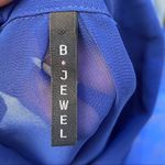 B Jewel  Sheer Blouse Blue Photo 4