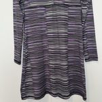 Soybu  Active Long Sleeve Striped Knit Dress Purple & Gray Women’s S Small Photo 2