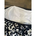 Island Escape Womens 16 Strapless Black‎ White Floral Swimsuit Top Swim Beach Photo 5