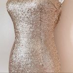 Lulus Slink and Wink Rose Gold Sequin Maxi Sleeveless Dress Pink Size XS Photo 4