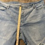 Old Navy  Jeans Womens Sz 28 OG Straight High Rise Extra Stretch Ripped Light Photo 4