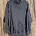 Aerie Charcoal Gray Oversized Mock Neck Sweater Pockets Small Photo 0