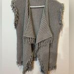 POL  Gray Fringe Women's Sweater Vest Photo 1