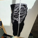 Mable Ruched Corset strapless tube midi dress sweetheart neckline black small Photo 15