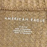 American Eagle  Tan and Ivory Long Sleeve Waffle Knit Top - Size Small - VGUC Photo 3