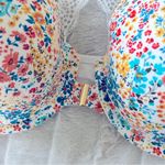 Cacique  Floral Lace Racerback Push Up T-Shirt Bra, Size 40DD Photo 2