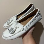 Coach  Norfolk Tassel Loafer Flats 9B‎ Chalk  Leather Studded Driving Mocs U Photo 1
