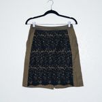 Anthropologie Maeve Olive Green Rione Lace Front Pencil Skirt Size 4 Photo 1