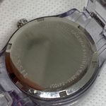 Fossil  women date watch ES-2611 purple dial 30mm round quartz analog running Photo 7