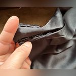 Black No Tag Satin Straight Leg Pleated In Front Elastic Waist Dress Pants Sz 8 Photo 6