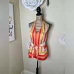 Ann Taylor ’s NWT White, Orange, Yellow & Gray Halter Tank Top Size 6 Photo 4