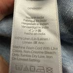 Madewell NWT  Women's Size 12 Blue Splitneck Mini Dress Summer Linen Photo 8