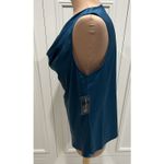 Inc Teal Green Sleeveless Blouse Cowl Neck Layering Career Professional Photo 4