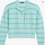Vineyard Vines Women's Linen Cashmere Lace-up Crewneck Sweater in Aqua Haze- XS Photo 0
