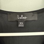 Lulus  Dulcet Washed Black Surplice V Neck High Low Midi Dress Women’s Size XS Photo 4