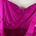 Athleta  Square Neck V Tankini Top Electric Fuchsia Women’s Size 38D/DD Swimwear Photo 6