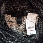 J. Crew Cowl Neck Black Grey & White Marled Drawstring Sweater NWT Size undefined Photo 5