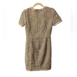 Oscar de la Renta  SHORT SLEEVE HOUNDSTOOTH SHEATH DRESS Photo 1