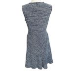 Rebecca Taylor  Tweed Dress Navy Sleeveless Fit & Flare Fringe Women’s Size 8 NEW Photo 6
