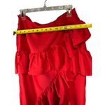 SheIn beautiful long red skirt with ruffles, open leg, size L Photo 13