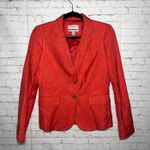 J.Crew Schoolboy Blazer Soft Rumpled Harringbone Women's Coral Pink SZ 4 Classic Red Photo 0
