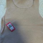 Vince Camuto  Women's Metallic Ribbed Sleeveless Sweater size M-Sepia Rose Gold Photo 0