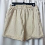 SheIn Light Beige Cream Wide Leg Corduroy Baggy High Waisted Shorts Size Large Photo 3