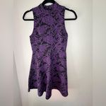 Forever 21 Fit & Flare Knit Mini Dress Black & Purple Women’s Size Small Photo 0