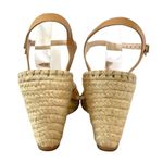 Loeffler Randall Priya Wedge Espadrille in Beige/Khaki - Heeled Leather Sandal Photo 6