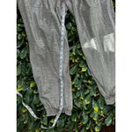 Anthropologie  Silver Sparkly High RIse Joggers Size Large Photo 6