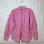 Foxcroft  Wrinkle Free Shaped Fit Pink Button-Up Shirt with Pattern‎ Size 16 Photo 2