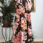 Sangria Women Size 12 Fluter Sleeve High And Low Wrap Dress Cottage Core Peasant Photo 2