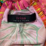 Trina Turk  Women’s Size S Orange Milan Gingko Floral Halter Tie Back Maxi Dress Photo 4