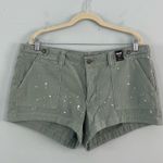 NWT Abercrombie & Fitch Ames Green Paint Boyfriend Shorts Size 32 Photo 0