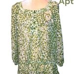 Apt. 9  soo cute green and white print blouse! Photo 0