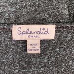 Splendid Navy Oversized Long Sleeve Cowl Neck Blouse Photo 8