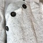 Jessica Simpson speckled cream cowl neck sweater with buttons size medium Photo 2