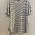 Michael Kors Gray Striped Short Sleeve Top 100% cotton size xl Photo 3