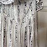 Sugar & cream Jumpsuit L white Blue flowy Ruffle Sleeveless Wide Leg Size L Photo 4