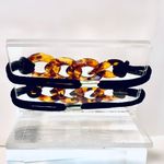 Anthropologie NEW -  2PC Tortoise Shell Chain Link Boho Chic Hair Elastic Ties Photo 3