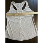 Old Navy  Active Wear Women Tank Top White Black Striped Semi Fitted Racer Back L Photo 4