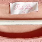 Pink Lily Peach Gauzy Babydoll Mini Dress S Photo 2