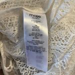 Maje Lace Overlay Blouse Medium Cream Ecru Photo 7