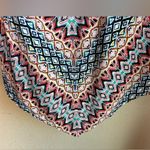 Cacique  Boho Aztec Print Bandana Hem Adjustable Strap Tankini Top 28 Photo 2