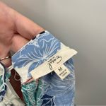 easel Tank Top Medium Poppy Floral Colorful Cotton Tiered Lightweight Raw Hem Photo 3