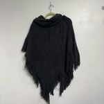 Charter Club  Black Raschel Knit Toggle Poncho Wrap Sz OS NWT Photo 9