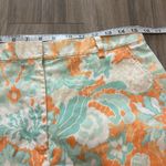 Tibi  Shorely Orange Floral Chino Shorts Sz 10 Photo 5
