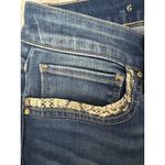 White House | Black Market White‎ House Black Market The Skinny Ankle Jeans Size 6R Snakeskin Trim Photo 4