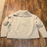 Acne Studios  Sweater Size XS Sadea Wool 3/4 Zip Elbow Patch Natural Ribbed Collr Photo 5