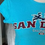 San Diego California Baby Doll Bright Blue T Shirt Photo 2